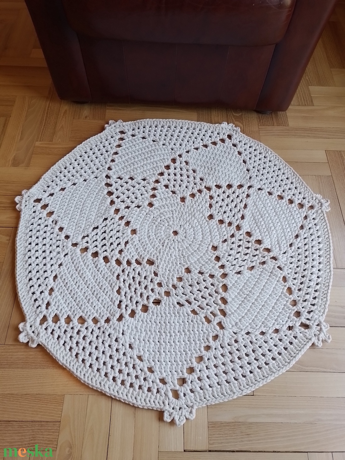 Horgolt mandala szőnyeg - otthon & életmód - lakástextil - szőnyeg - horgolt szőnyeg - Meska.hu