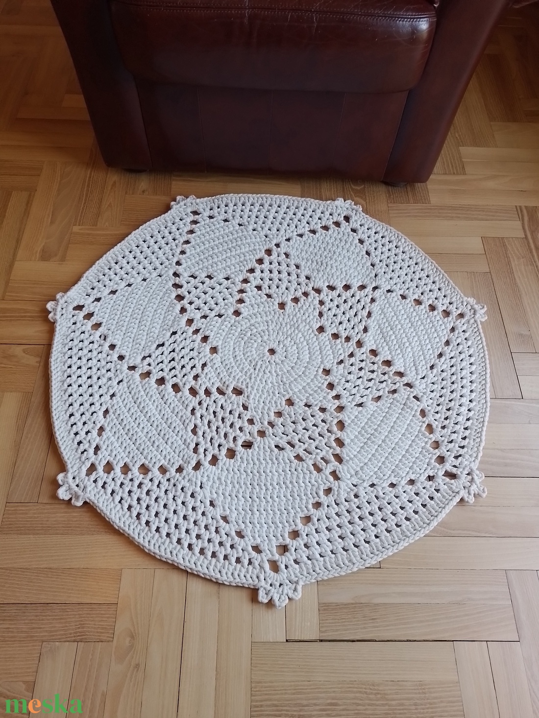 Horgolt mandala szőnyeg - otthon & életmód - lakástextil - szőnyeg - horgolt szőnyeg - Meska.hu