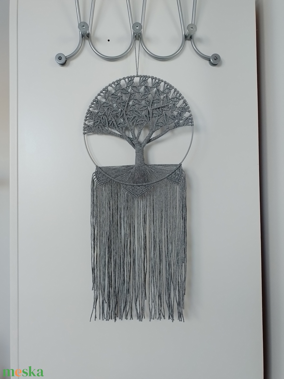  Makramé életfa 25 cm-es karikán - esküvő - emlék & ajándék - szülőköszöntő ajándék - Meska.hu
