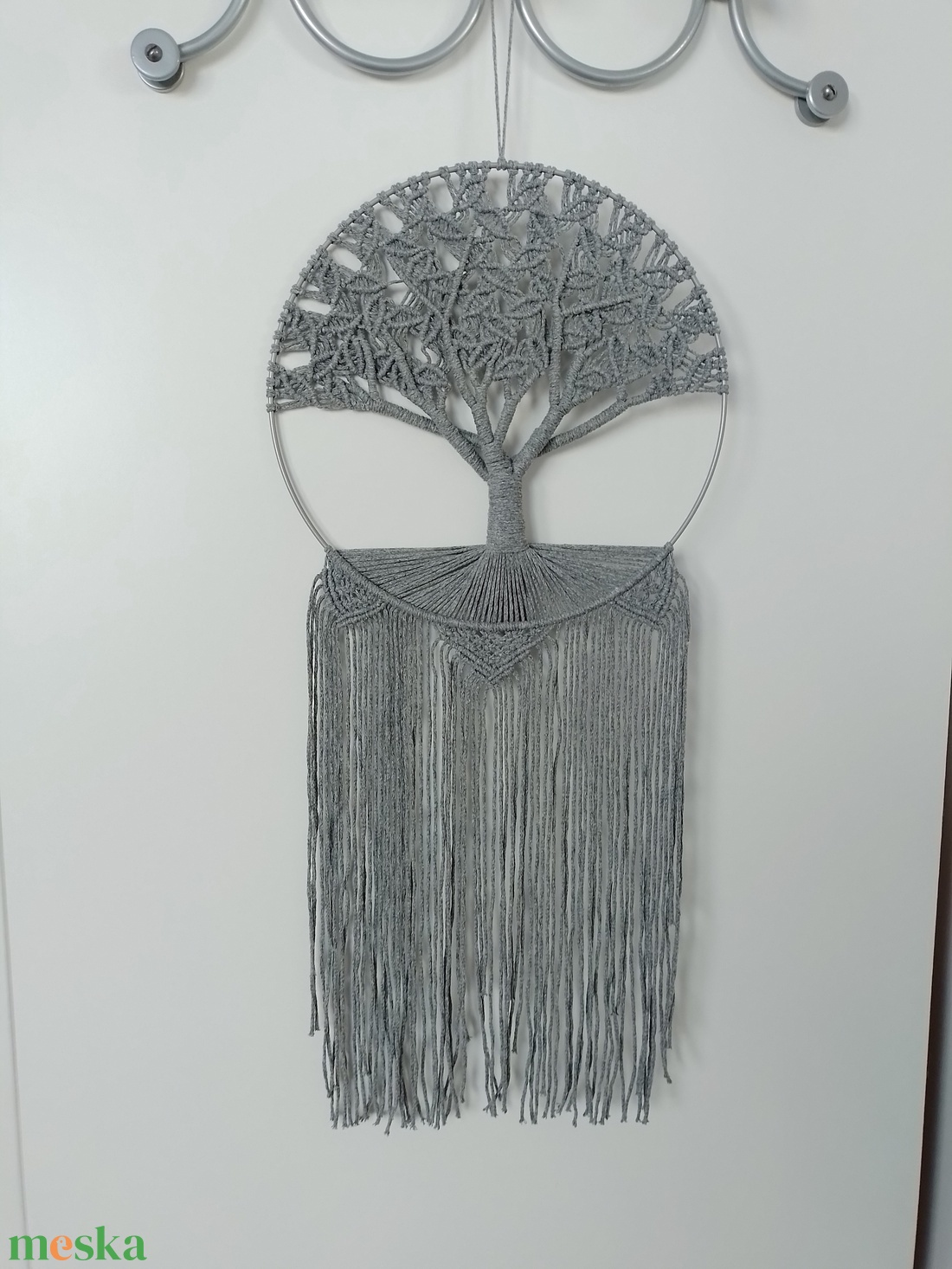  Makramé életfa 25 cm-es karikán - esküvő - emlék & ajándék - szülőköszöntő ajándék - Meska.hu
