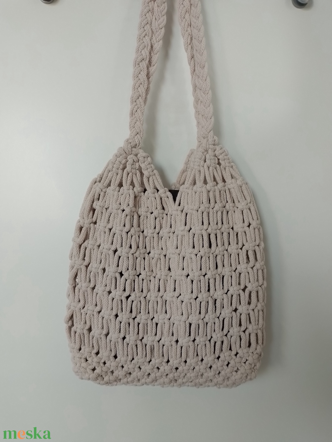makramé hálós táska/szatyor - táska & tok - bevásárlás & shopper táska - shopper, textiltáska, szatyor - Meska.hu
