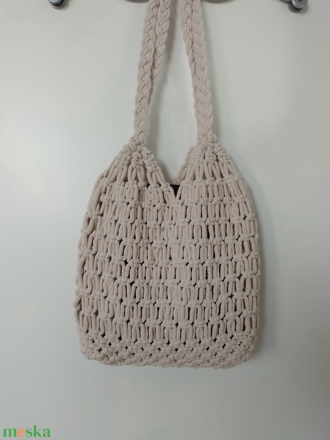 makramé hálós táska/szatyor - táska & tok - bevásárlás & shopper táska - shopper, textiltáska, szatyor - Meska.hu