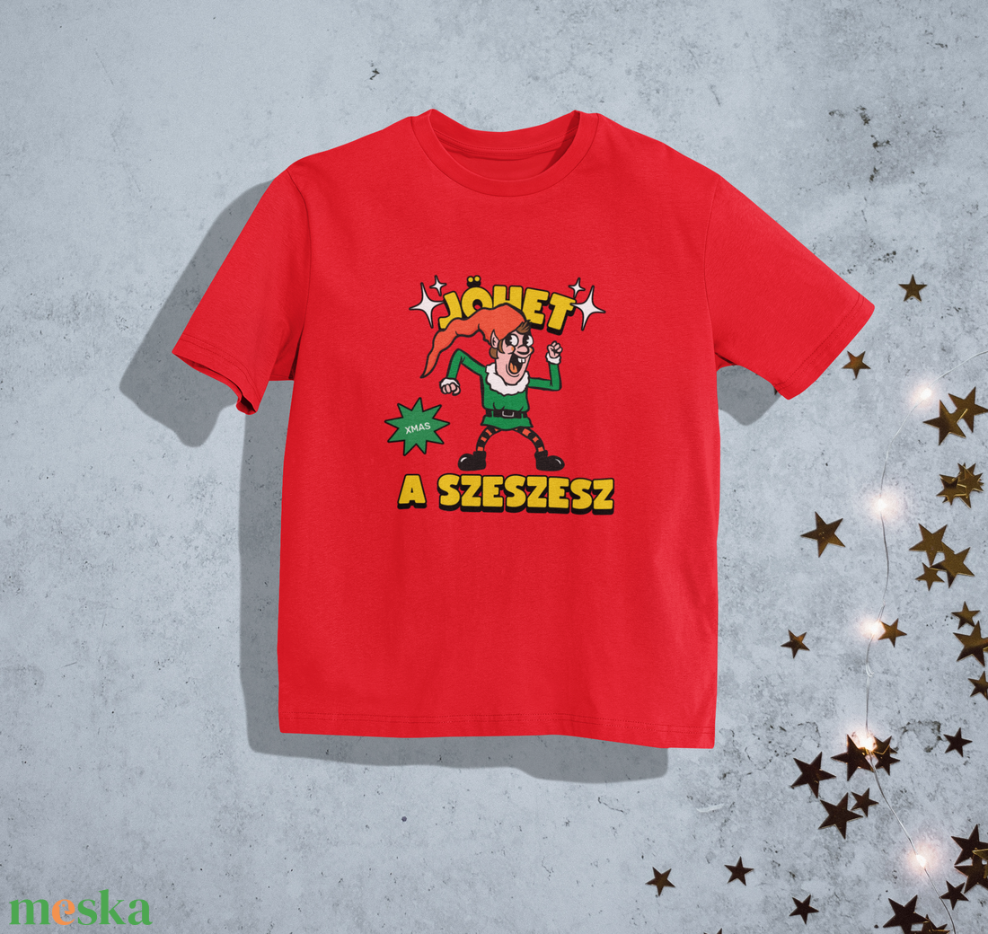 Jöhet az SZESZESZ elfes környakú póló férfi/női - ruha & divat - női ruha - póló, felső - Meska.hu