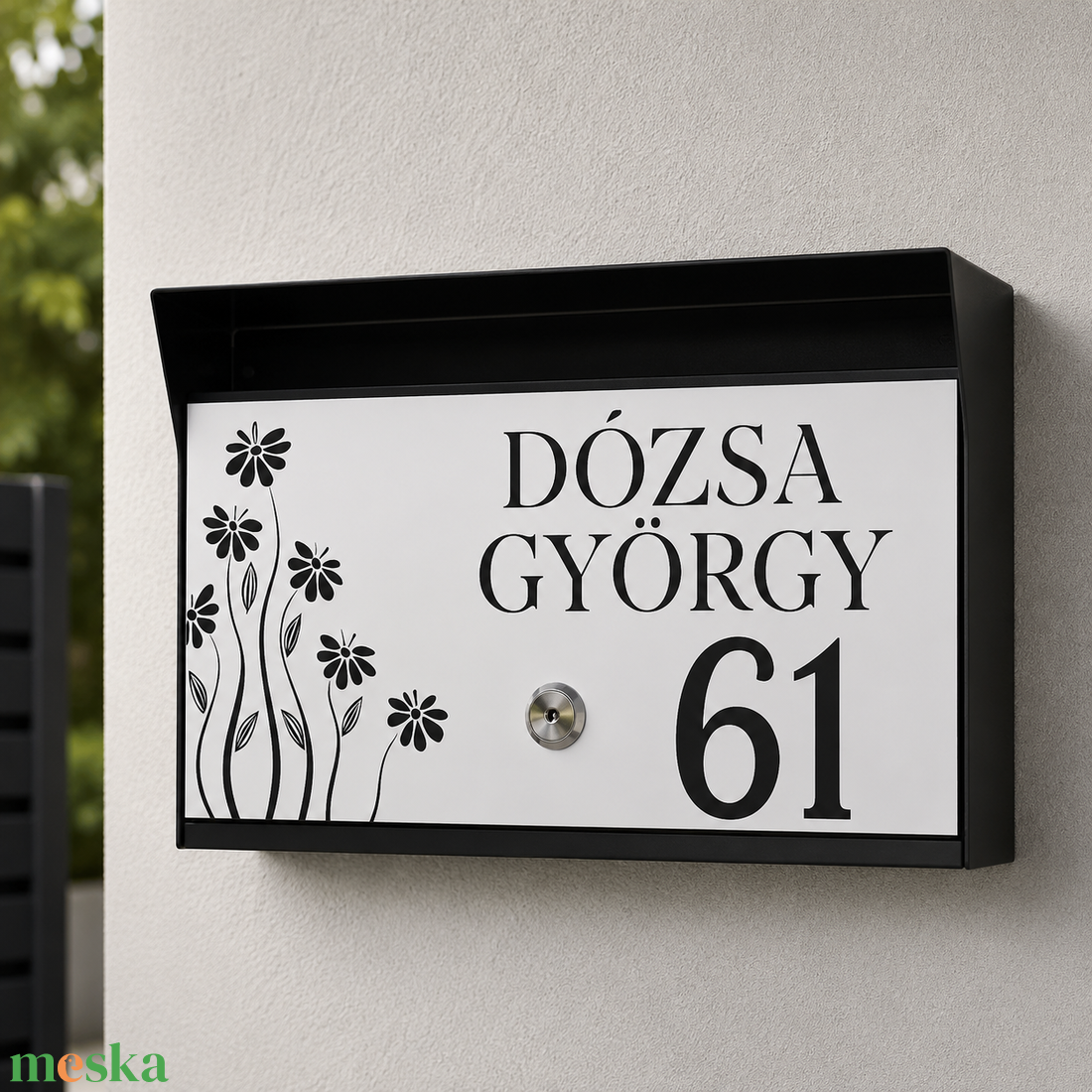 Modern fém postaláda házszámmal � rozsdamentes és antracit - otthon & életmód - ház & kert - postaláda - Meska.hu