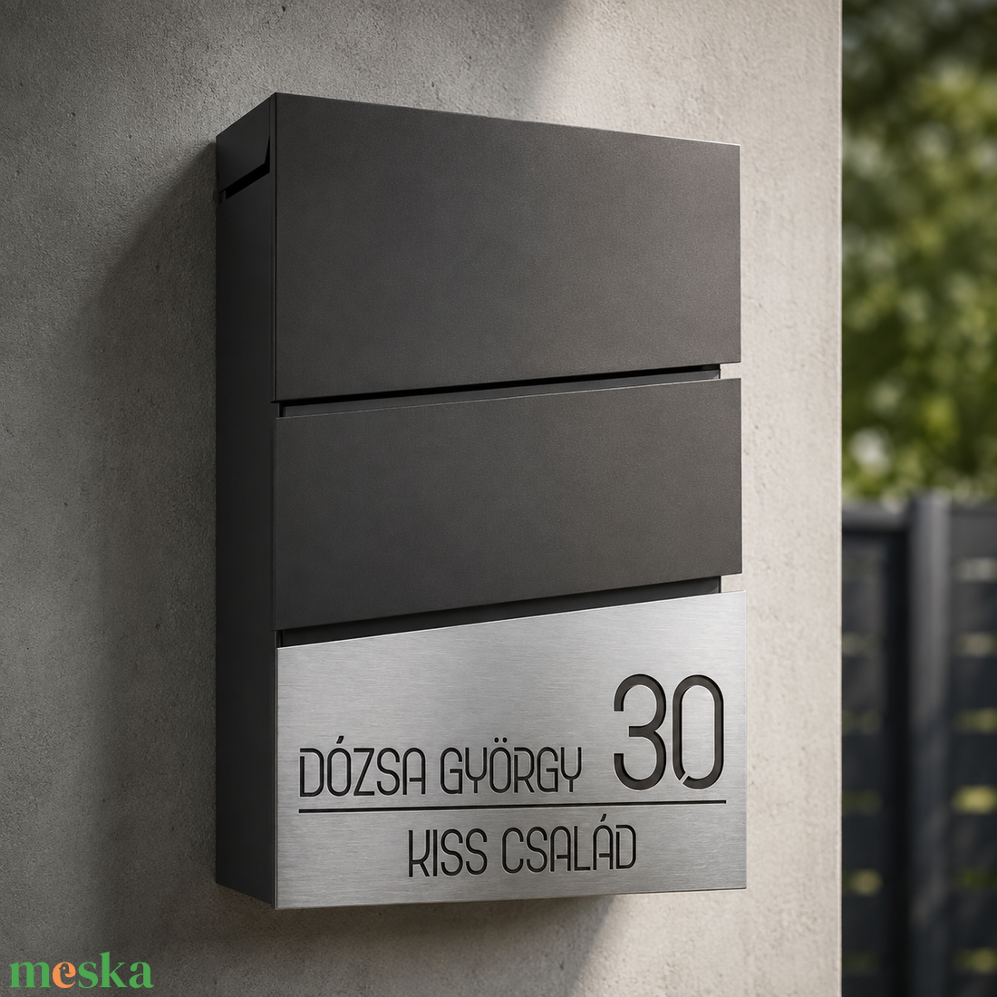 Egyedi modern postaláda � fém levélszekrény saját házszámmal - otthon & életmód - ház & kert - postaláda - Meska.hu