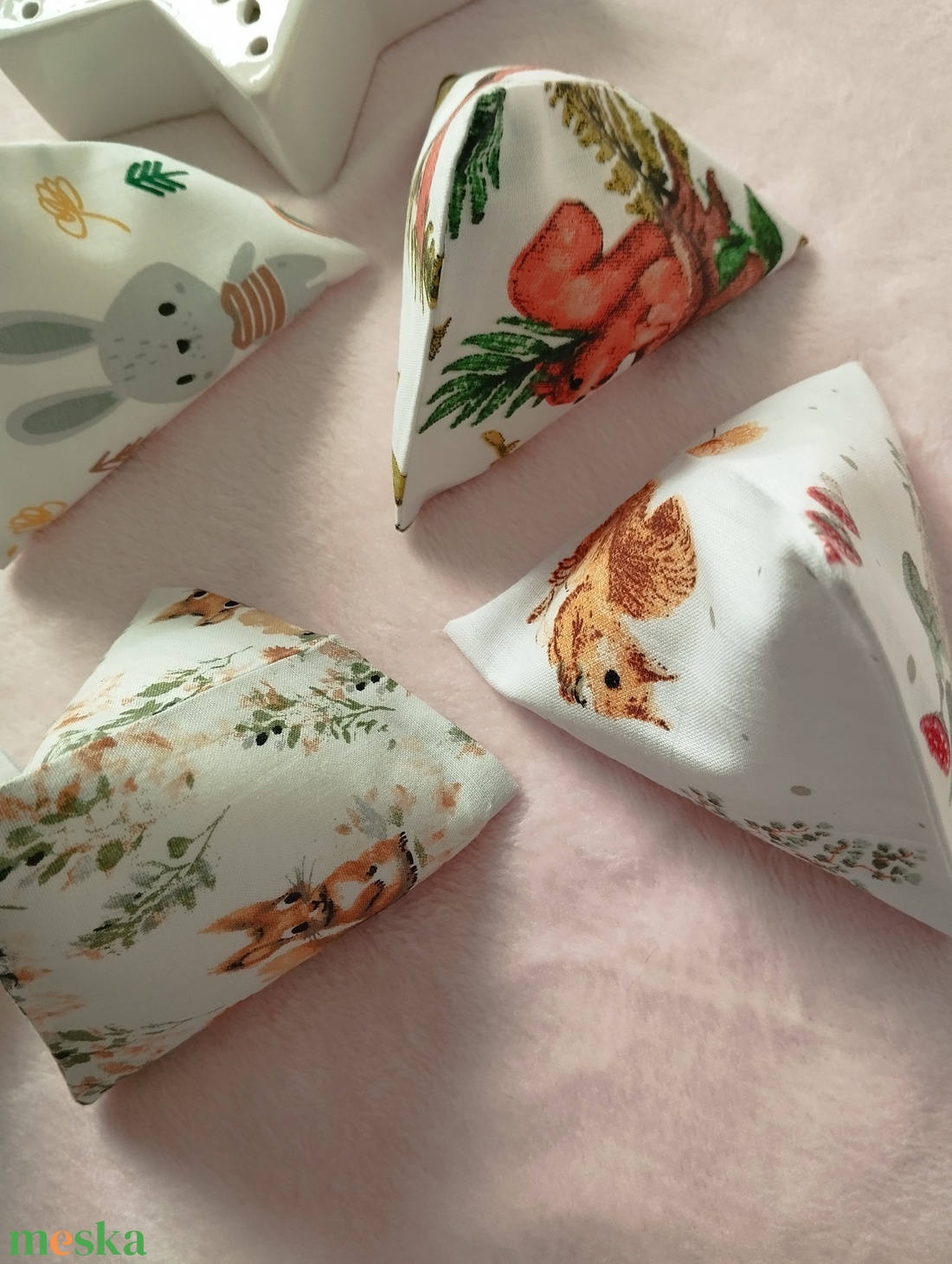 Háromszög formájú babzsák , 6db - játék & sport - készségfejlesztő és logikai játék - oktató játékok - Meska.hu