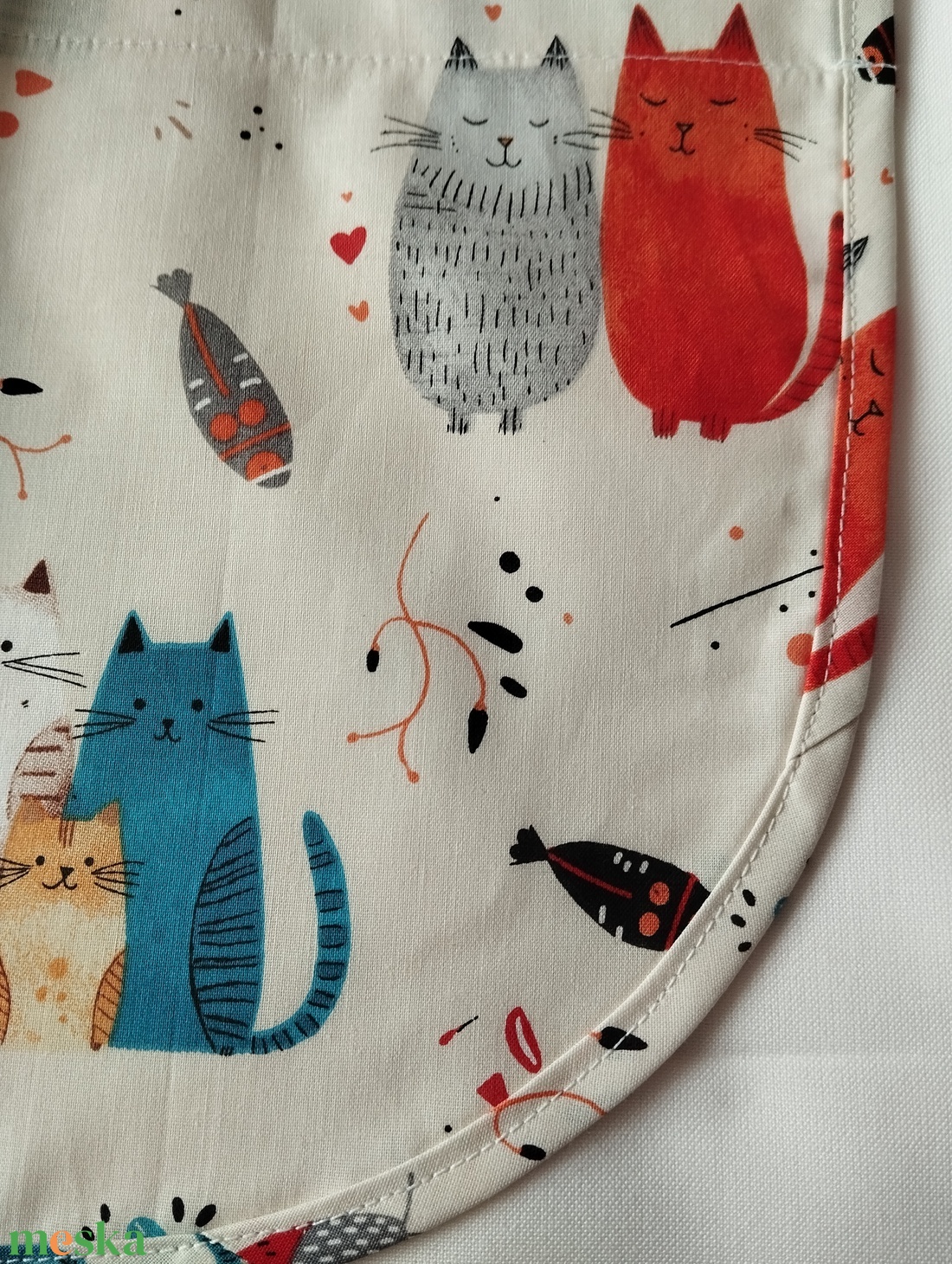 Női fehér lapköpeny, Cica �� mintás zsebbel , ovis , munkaruha  - ruha & divat - női ruha - tunika - Meska.hu