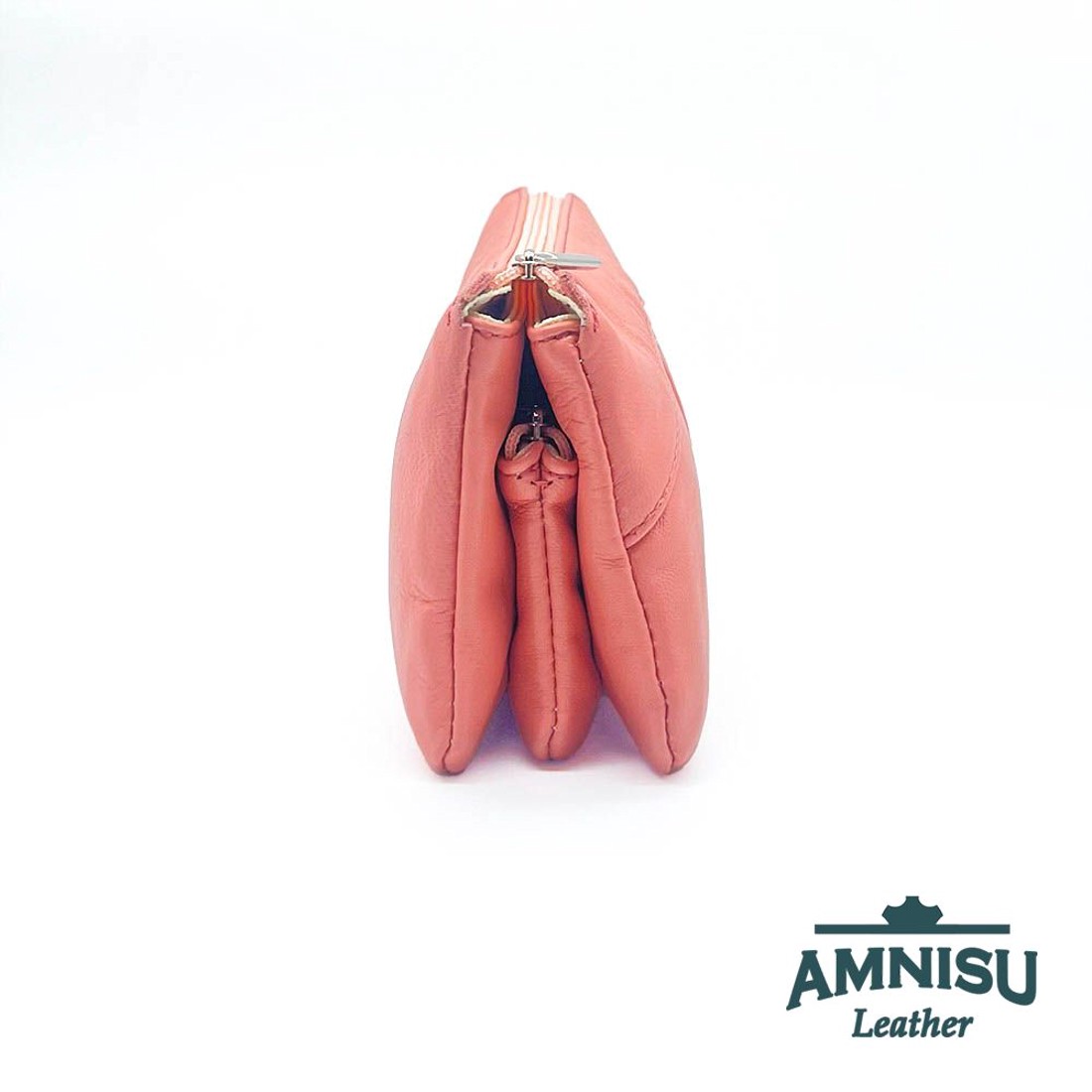 Lazac színű egyenes kristály köves női pénztárca G4019 - táska & tok - pénztárca & más tok - pénztárca - női pénztárca - Meska.hu