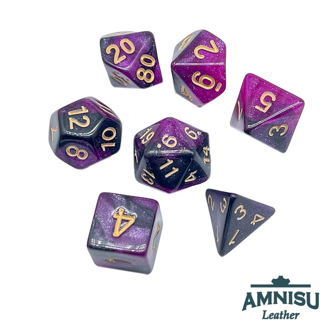 Lila - fekete csillámos műanyag kockaszett - játék & sport - szerepjáték - Meska.hu