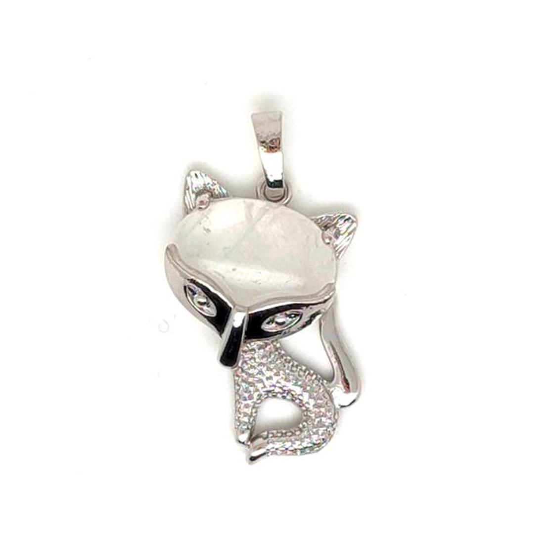 Róka medál fémmel Hegyikristály 2x3cm - ékszer - nyaklánc - medál - Meska.hu Róka medál fémmel Hegyikristály 2x3cm - ékszer - nyaklánc - medál - Meska.hu