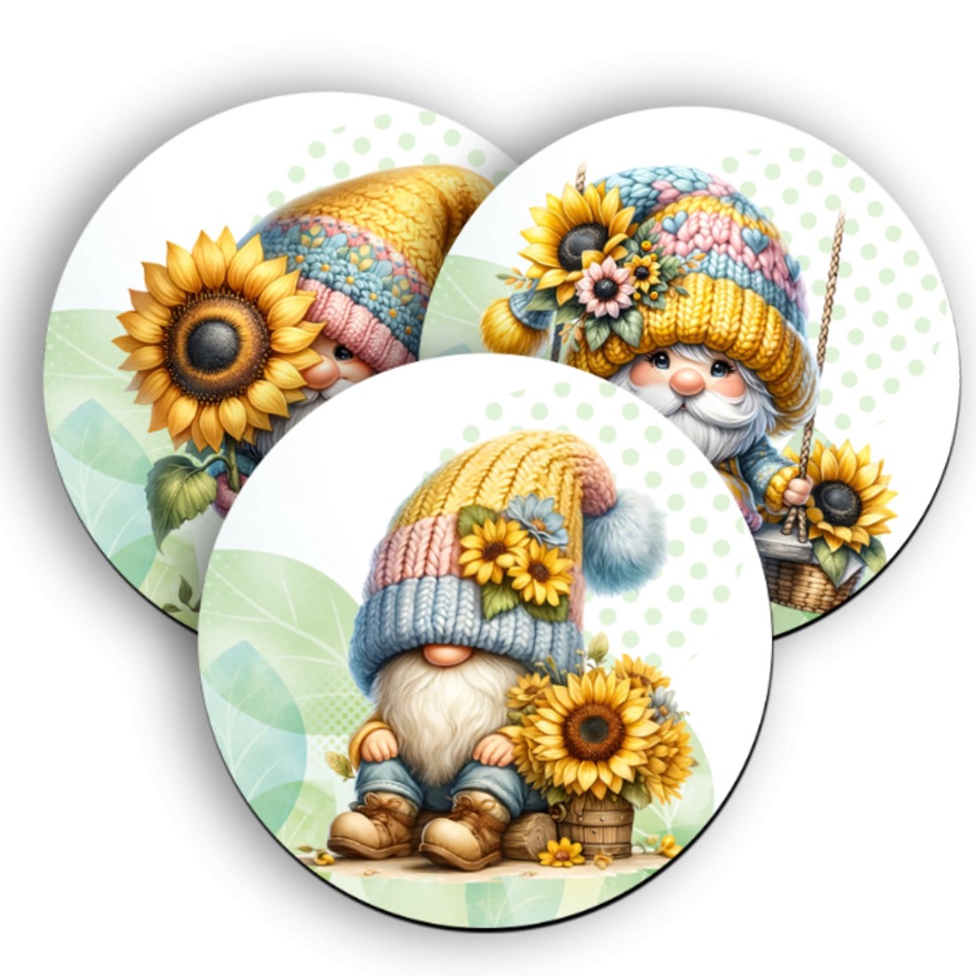 3 db aranyos napraforgós manó alátét szett (#69) -  - Meska.hu