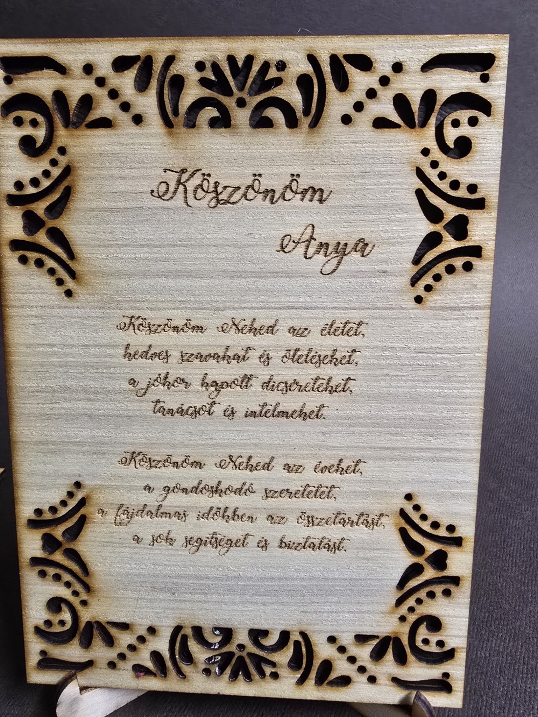 Esküvői szülőköszöntő tábla- Édesanyáknak - esküvő - emlék & ajándék - szülőköszöntő ajándék - Meska.hu