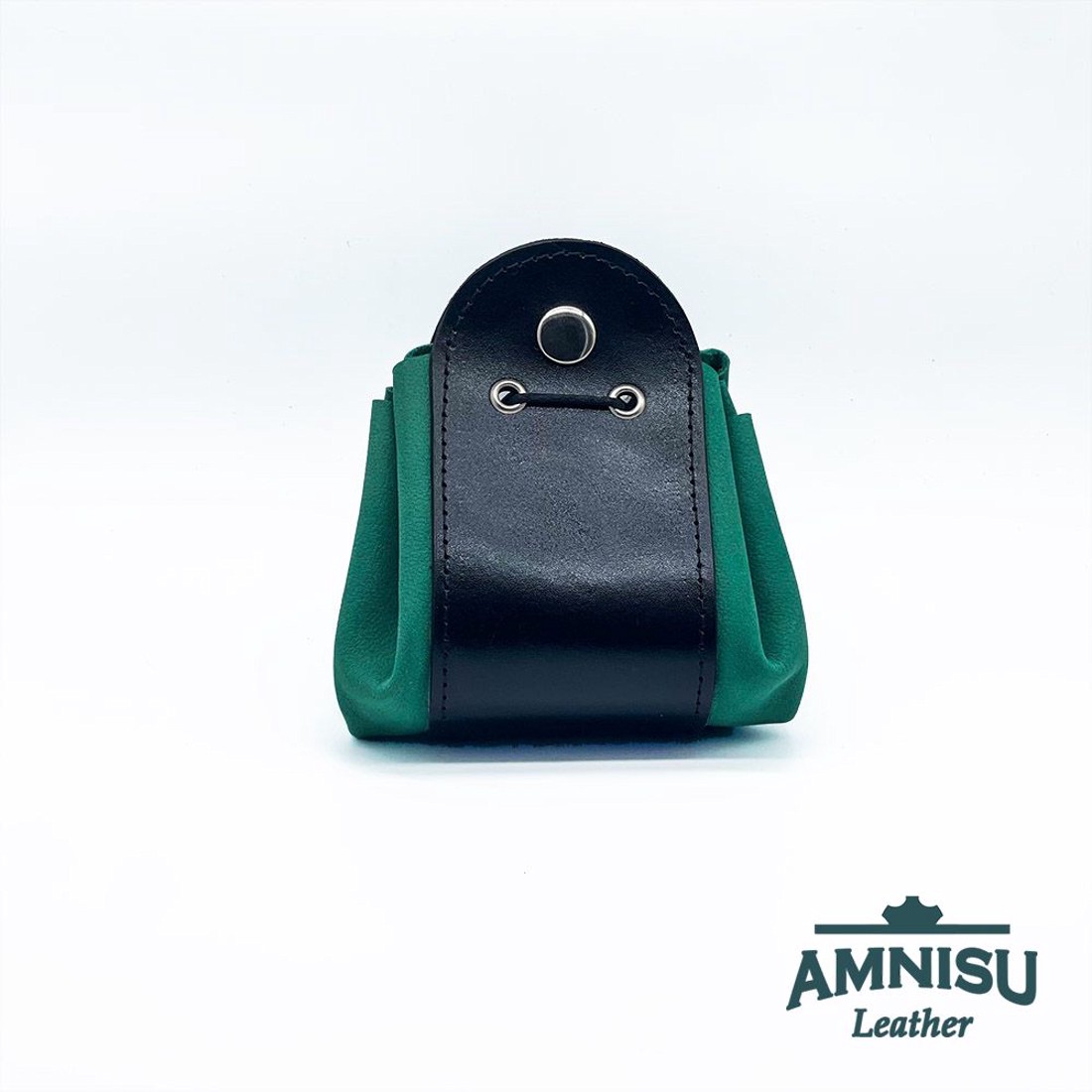 Fekete - zöld bőr 2in1 szütyő és kockatálca M8031-7001 - játék & sport - szerepjáték - Meska.hu