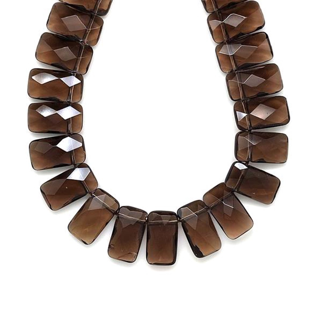 Füstkvarc fazettált tégla 12x16mm - kellékek & szerszámok - ásvány alapanyag - ásványfüzér - Meska.hu
