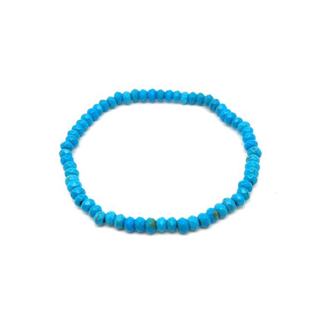 Achát fazettált szin vil kék korong kari 4x3mm - ékszer - karkötő - ásványkarkötő - Meska.hu