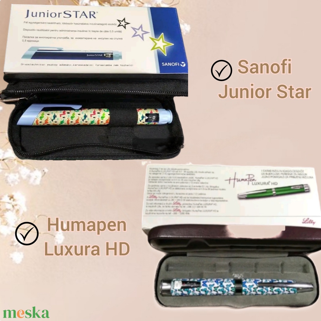 Inzulintollra matrica - Novopen, Humapen, Sanofi - otthon & életmód - papír, írószer - matrica, matrica csomag - Meska.hu