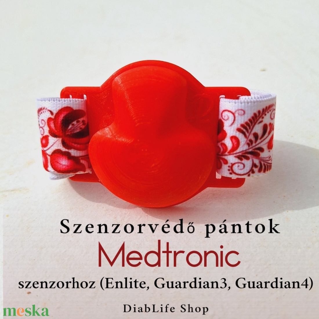 Medtronic szenzorhoz rugalmas szenzorrögzítő karpánt (rugalmas, teljes fedésű keret) szenzorpánt - ruha & divat - öv & övcsat - egyéb kellék - Meska.hu