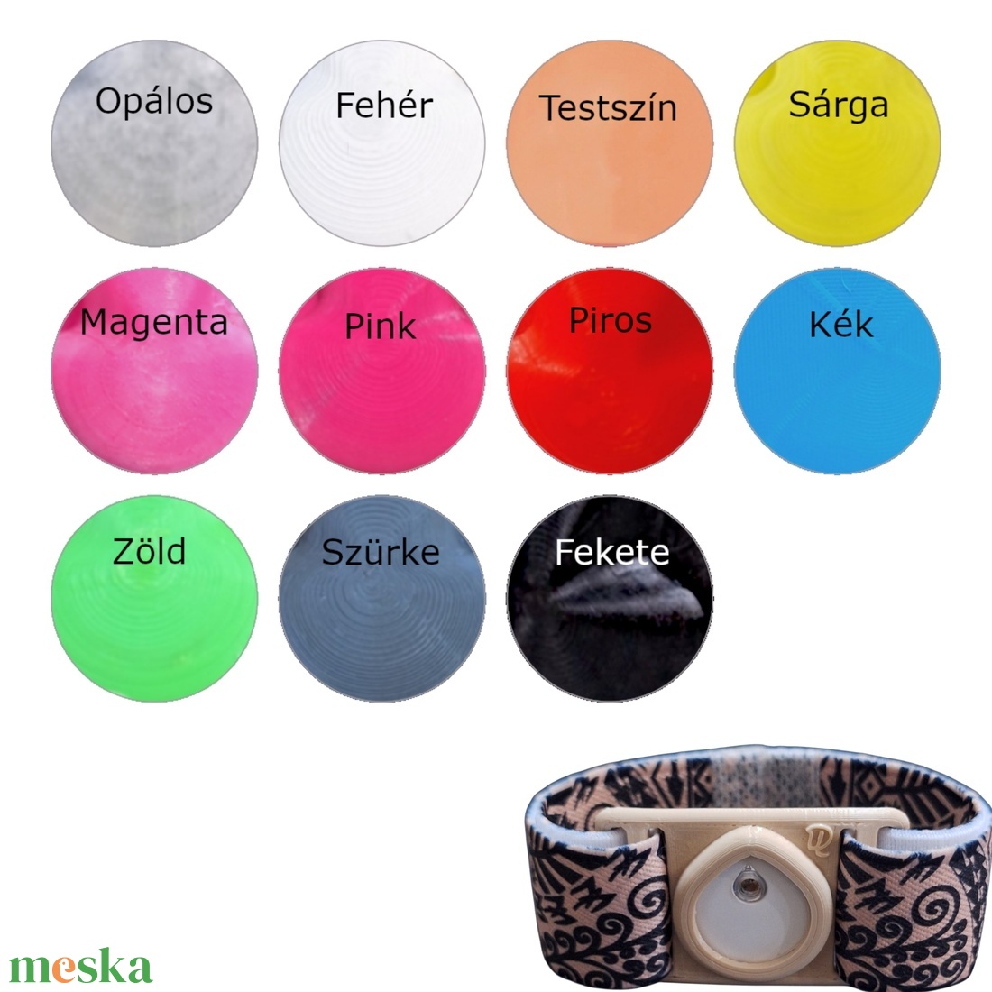 LinX Vista szenzorhoz rugalmas szenzortartó (rugalmas keretű szenzorpánt) - szépségápolás - egészségmegőrzési kellékek - szenzorrögzítő pánt - Meska.hu