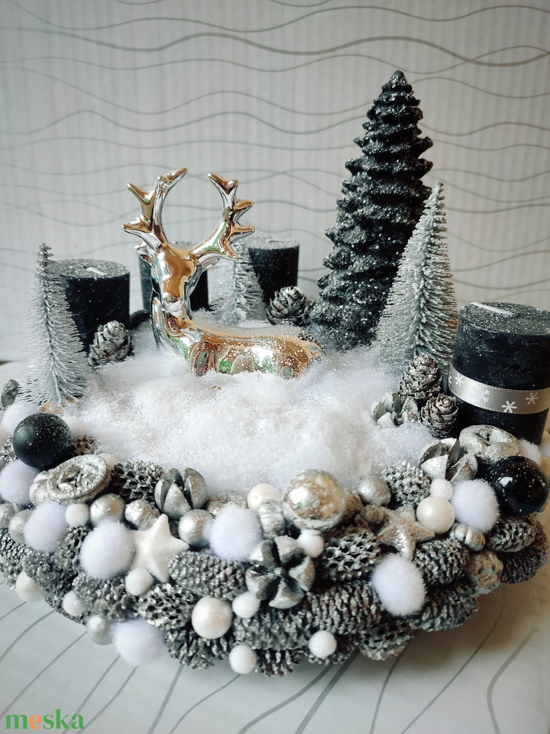 Elegáns, modern adventi koszorú - karácsony - adventi díszek - adventi koszorú - Meska.hu Elegáns, modern adventi koszorú - karácsony - adventi díszek - adventi koszorú - Meska.hu