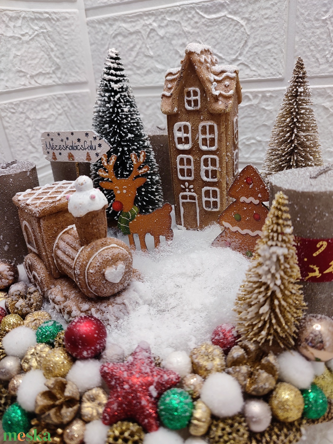 Mézeskalácsfalus adventi koszorú - karácsony - adventi díszek - adventi koszorú - Meska.hu Mézeskalácsfalus adventi koszorú - karácsony - adventi díszek - adventi koszorú - Meska.hu