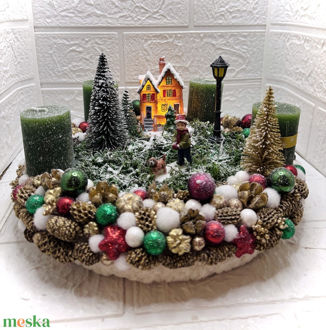 Karácsonyi életképes adventi koszorú - karácsony - adventi díszek - adventi koszorú - Meska.hu Karácsonyi életképes adventi koszorú - karácsony - adventi díszek - adventi koszorú - Meska.hu