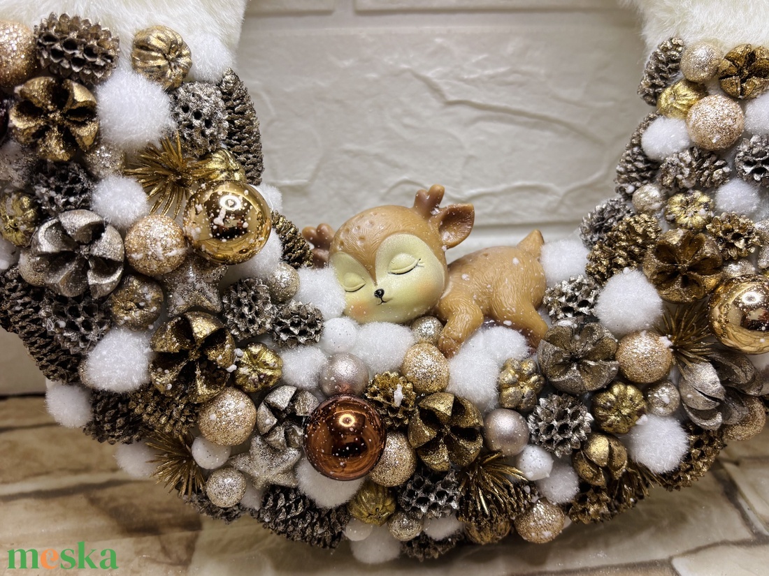 Őzikés adventi ajtódísz - karácsony - adventi díszek - adventi ajtódísz - Meska.hu