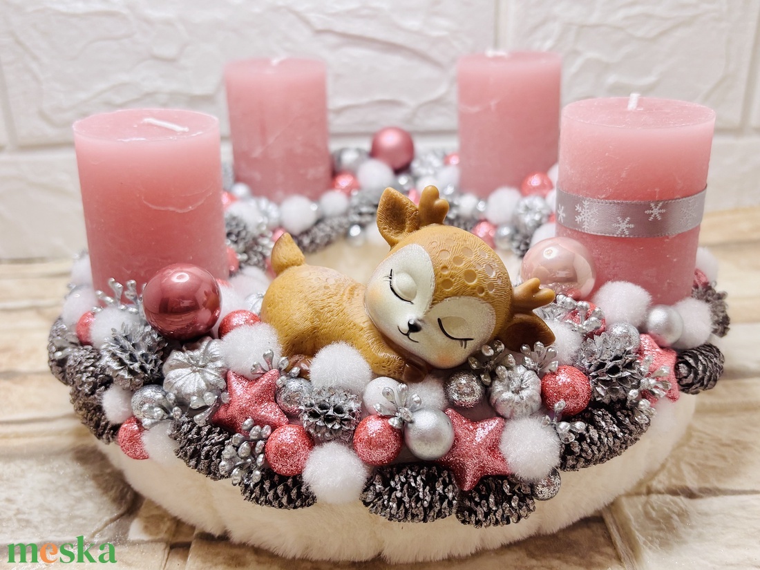 Őzikés adventi koszorú - karácsony - adventi díszek - adventi koszorú - Meska.hu