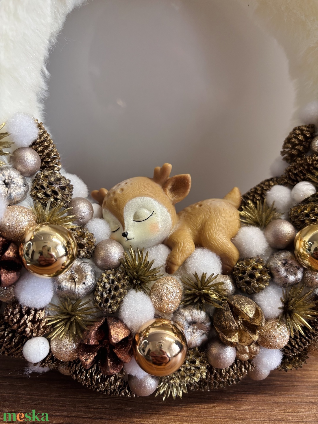 Őzikés adventi ajtódísz - karácsony - adventi díszek - adventi ajtódísz - Meska.hu