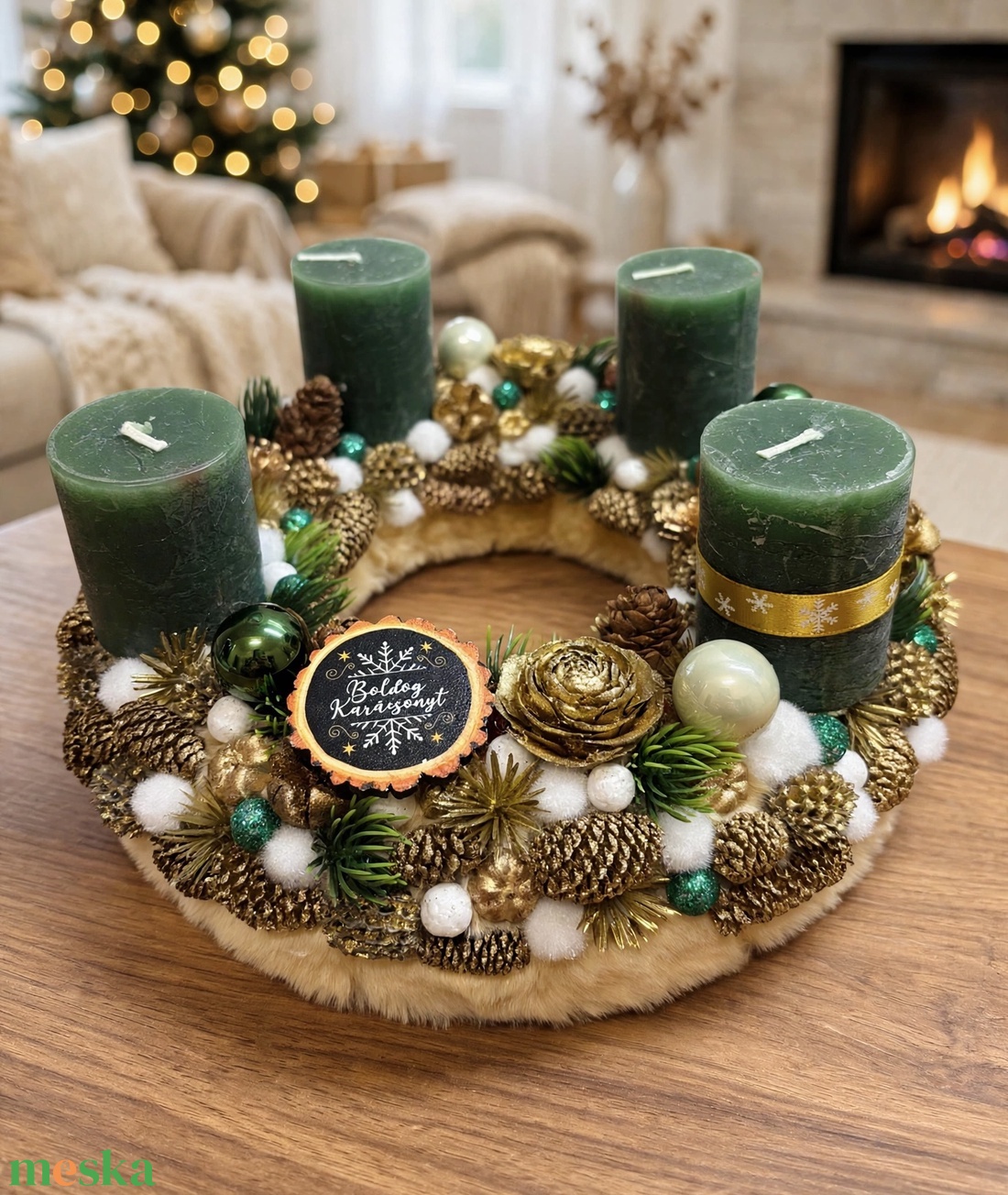 Erdei adventi koszorú - karácsony - adventi díszek - adventi koszorú - Meska.hu