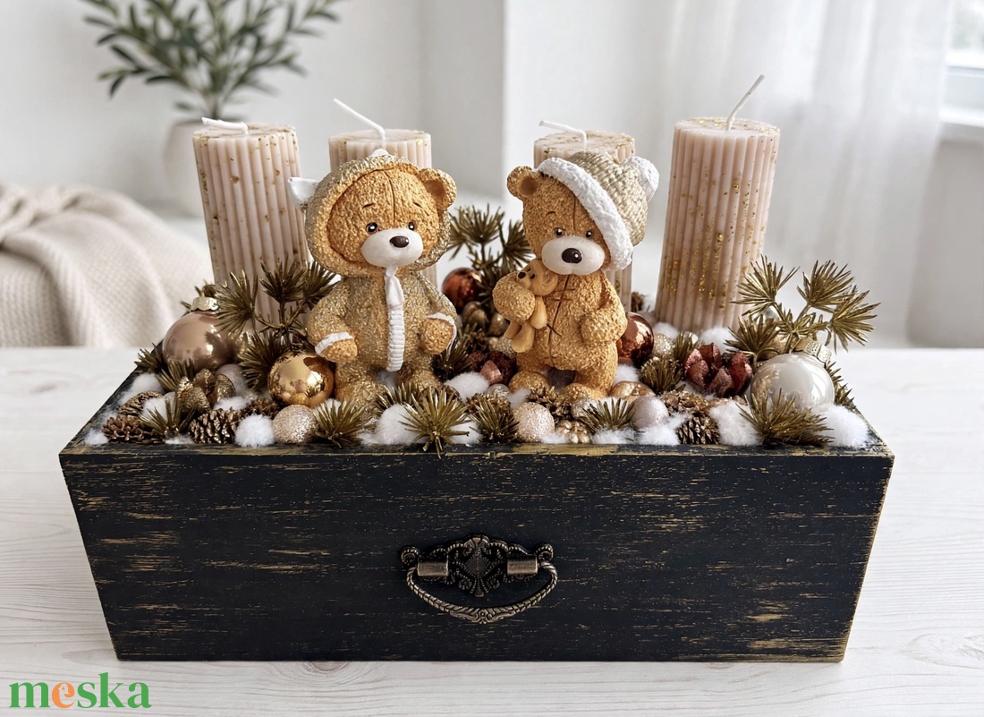 Macis adventi asztaldísz - karácsony - adventi díszek - adventi asztaldísz - Meska.hu