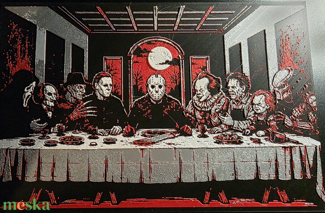 Horrorfilm ikonikus jelenete � Egyedi dekoráció horrorrajongóknak - otthon & életmód - dekoráció - kép & falikép - 3d képek - Meska.hu