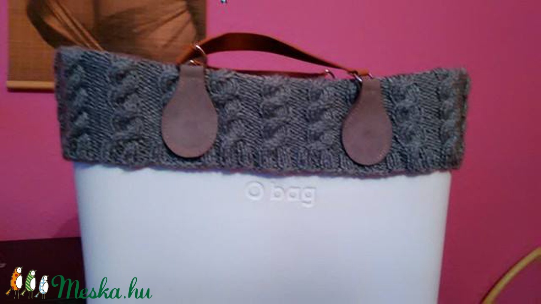O'bag kézzel kötött gallér (szürke színben) -  - Meska.hu