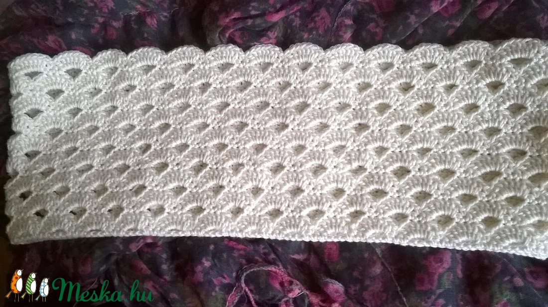 Krém színű, csipkés Obag gallér, classic méretben -  - Meska.hu