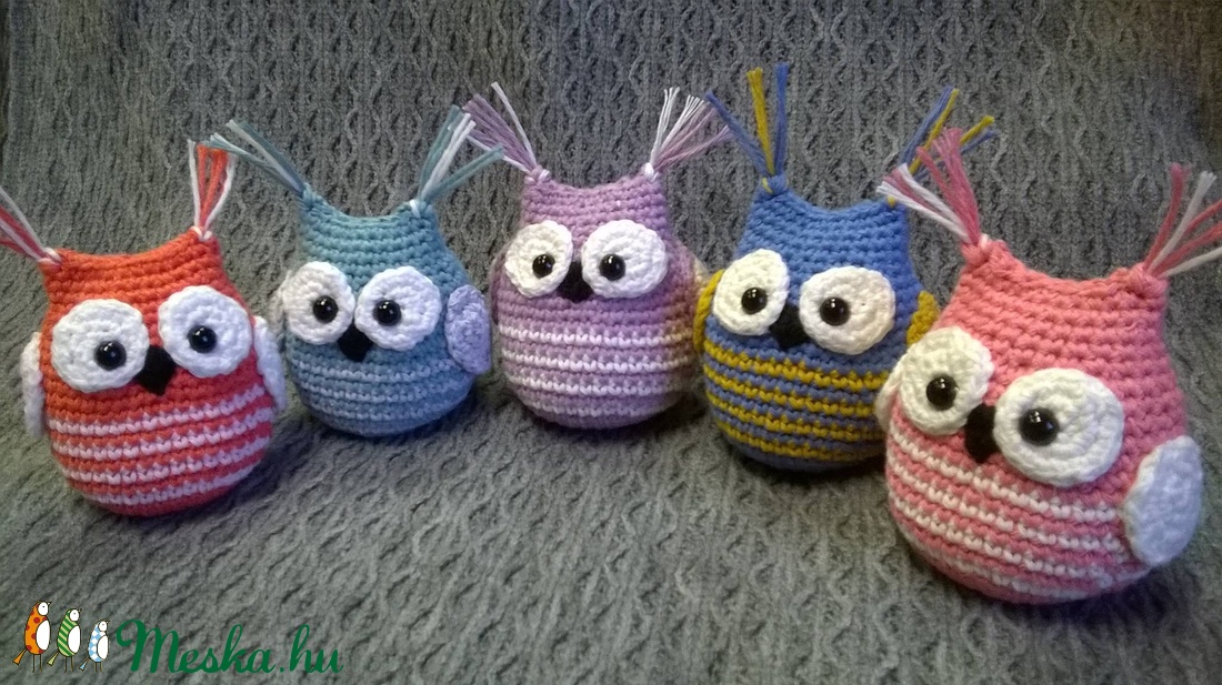 Bagoly Bonca- horgolt, amigurumi bagoly  -  - Meska.hu
