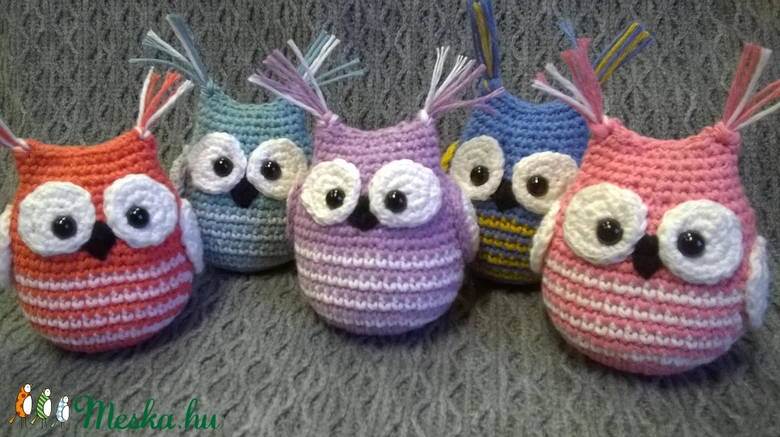 Bagoly Bonca- horgolt, amigurumi bagoly  -  - Meska.hu