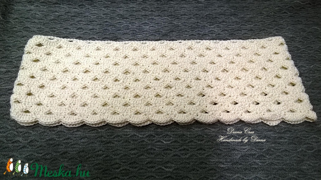 Krém színű, csipkés O bag gallér -  - Meska.hu