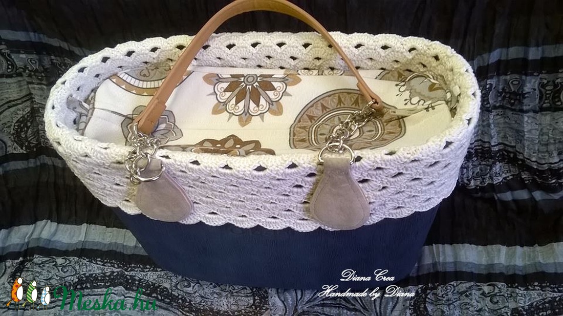 Krém színű, csipkés O bag gallér -  - Meska.hu