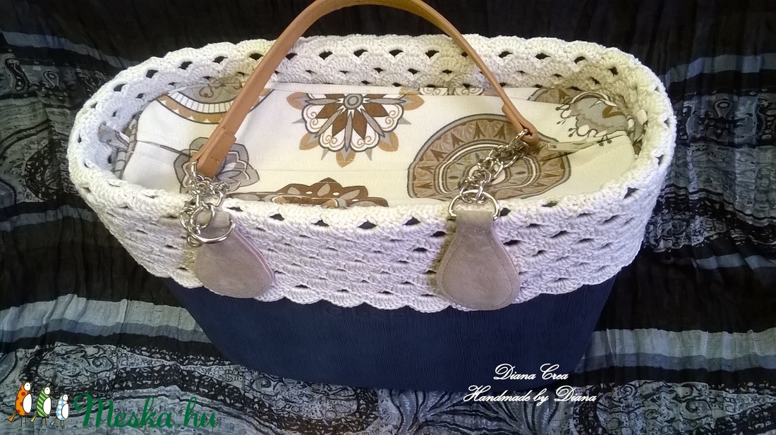 Krém színű, csipkés O bag gallér -  - Meska.hu