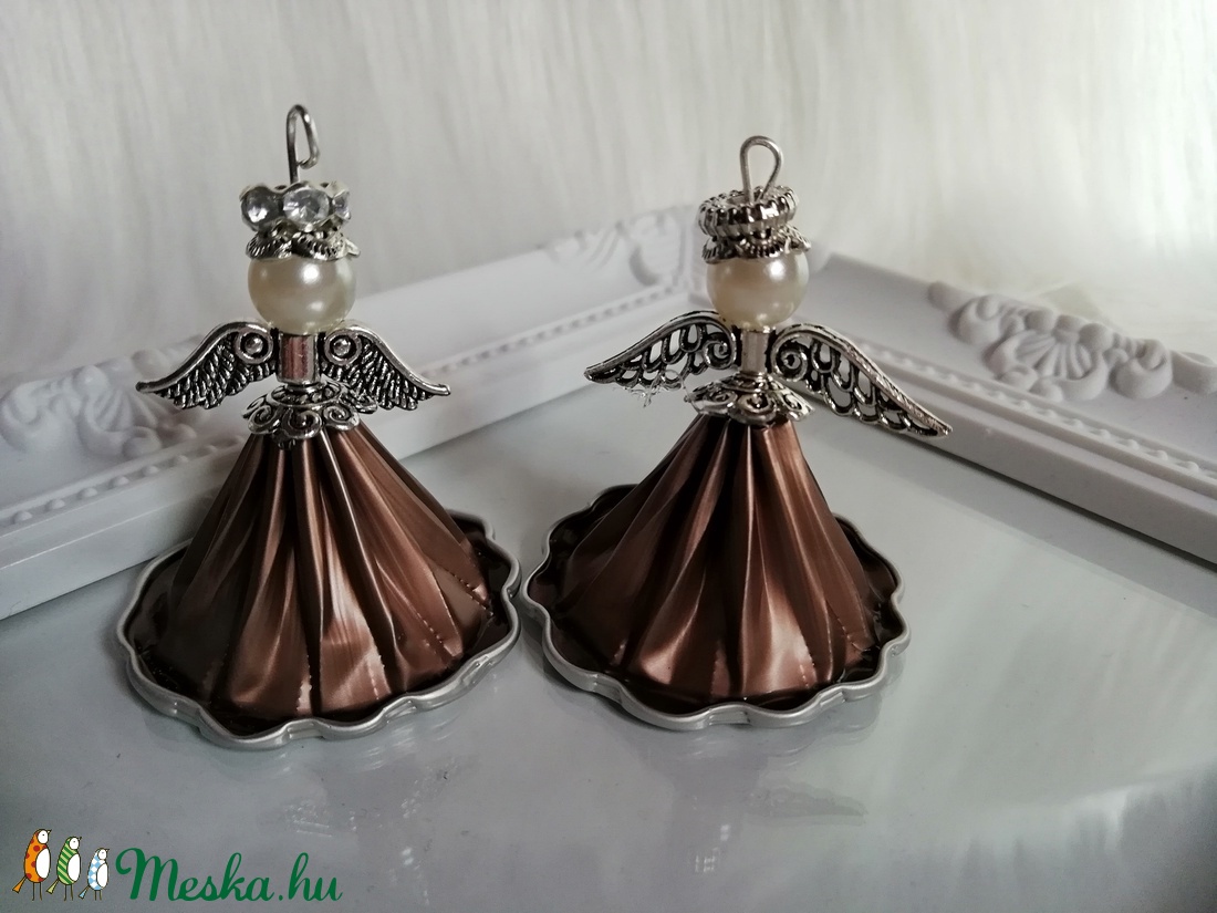 Karácsonyi angyalka kávékapszulából - karácsony - karácsonyi lakásdekoráció - Meska.hu