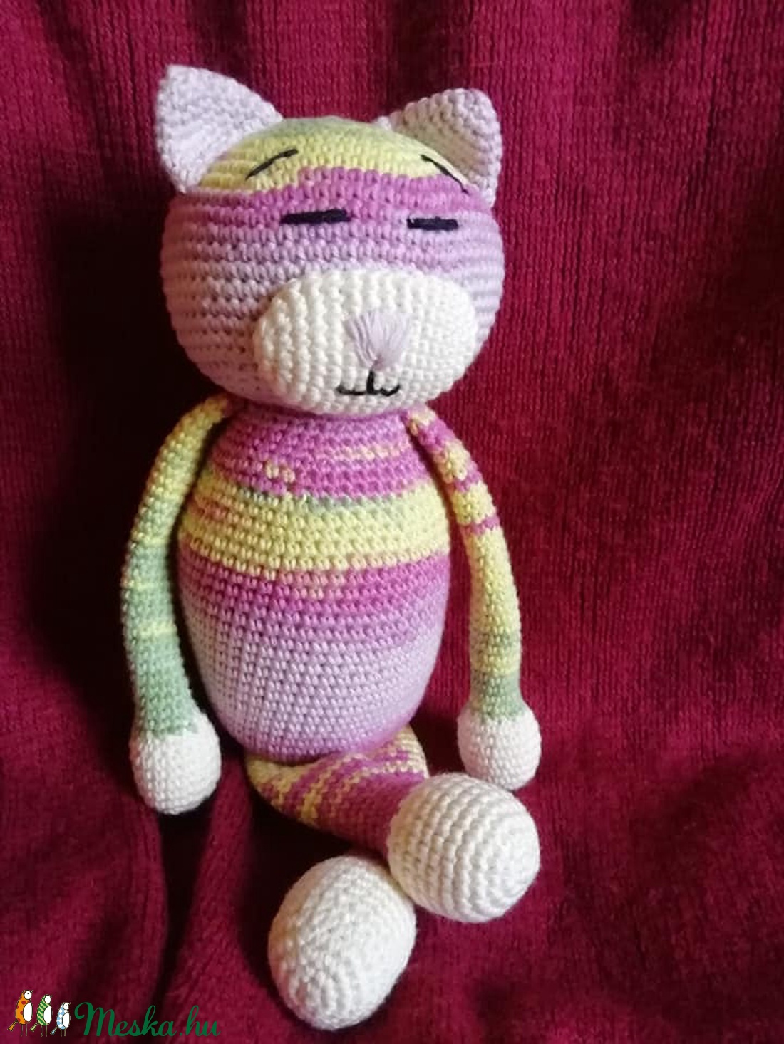 Horgolt  cirmos cica -  - Meska.hu