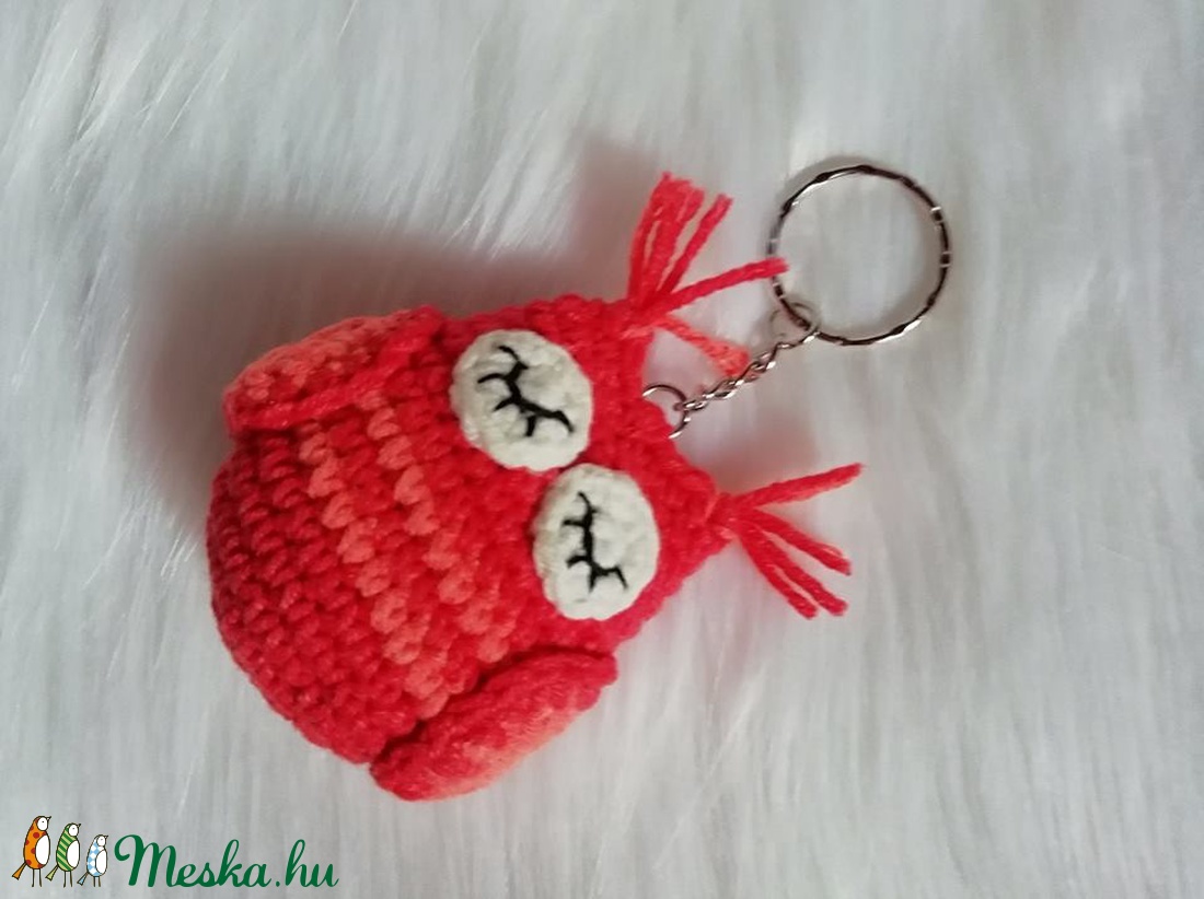 Bagoly Bori - horgolt bagoly kulcstartó -  - Meska.hu