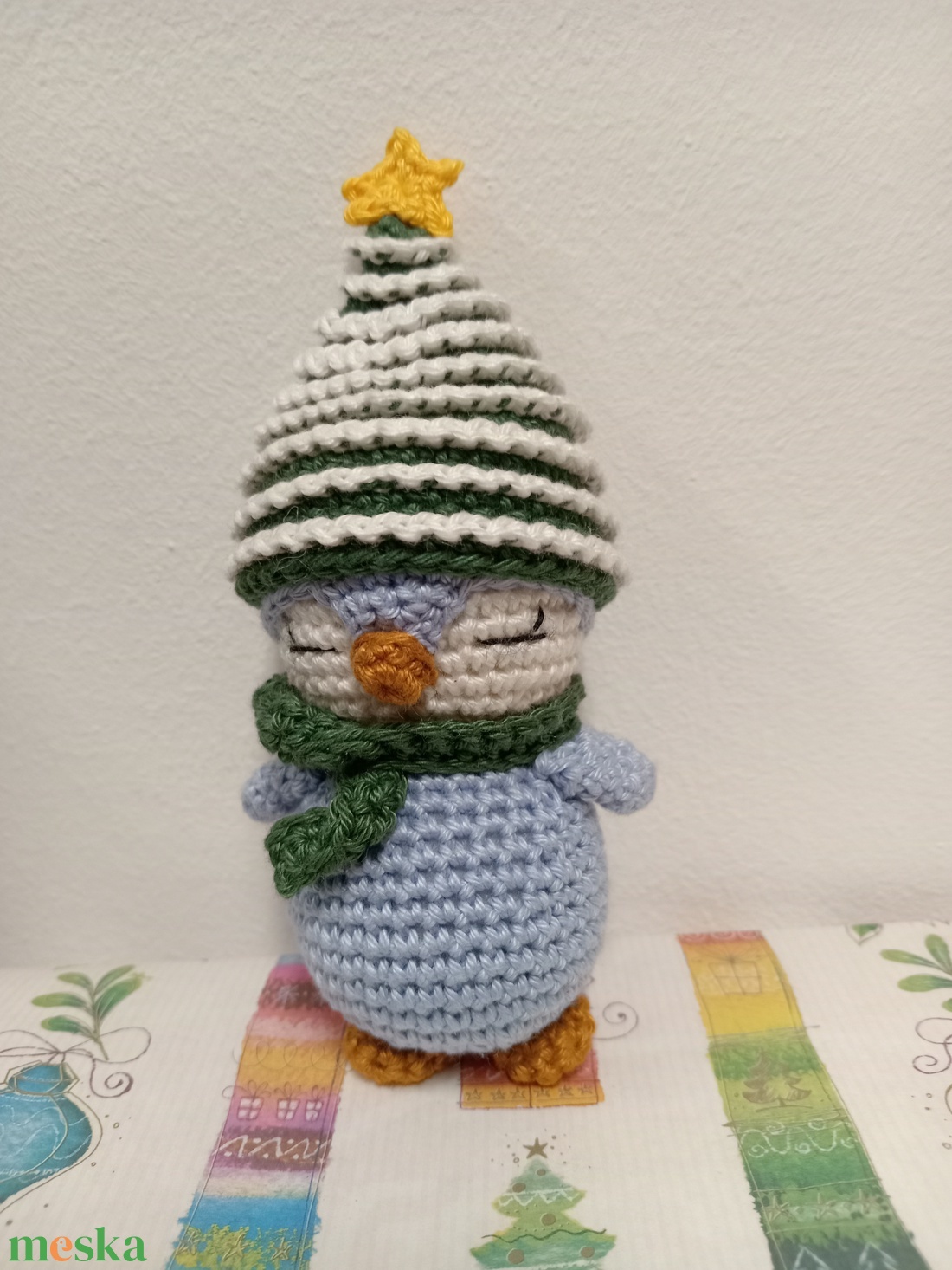 Kézzel horgolt Karácsonyi Pingvin - otthon & életmód - dekoráció - dísztárgy - Meska.hu