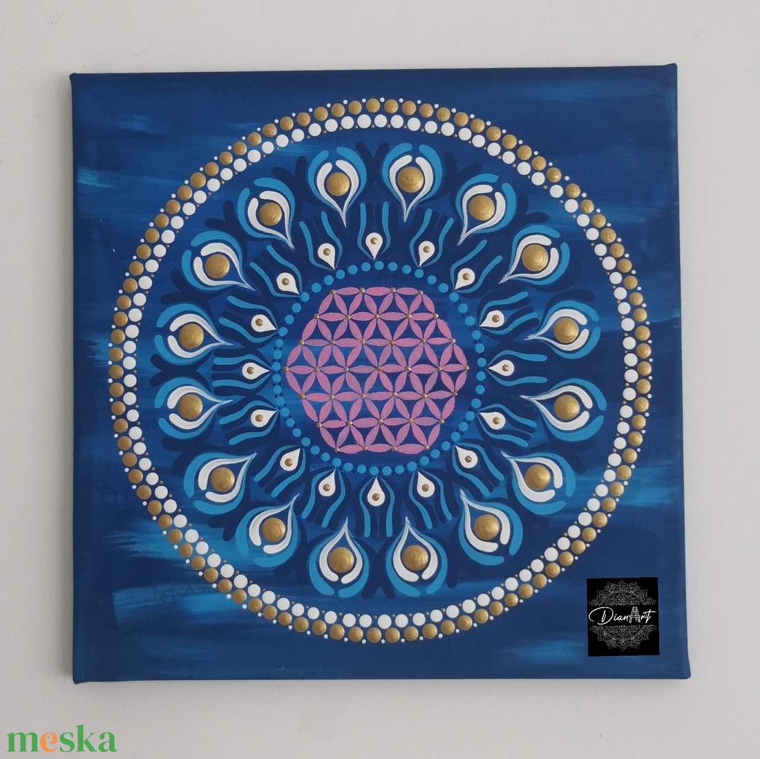 Élet virága mandala - művészet - festmény - akril - Meska.hu Élet virága mandala - művészet - festmény - akril - Meska.hu