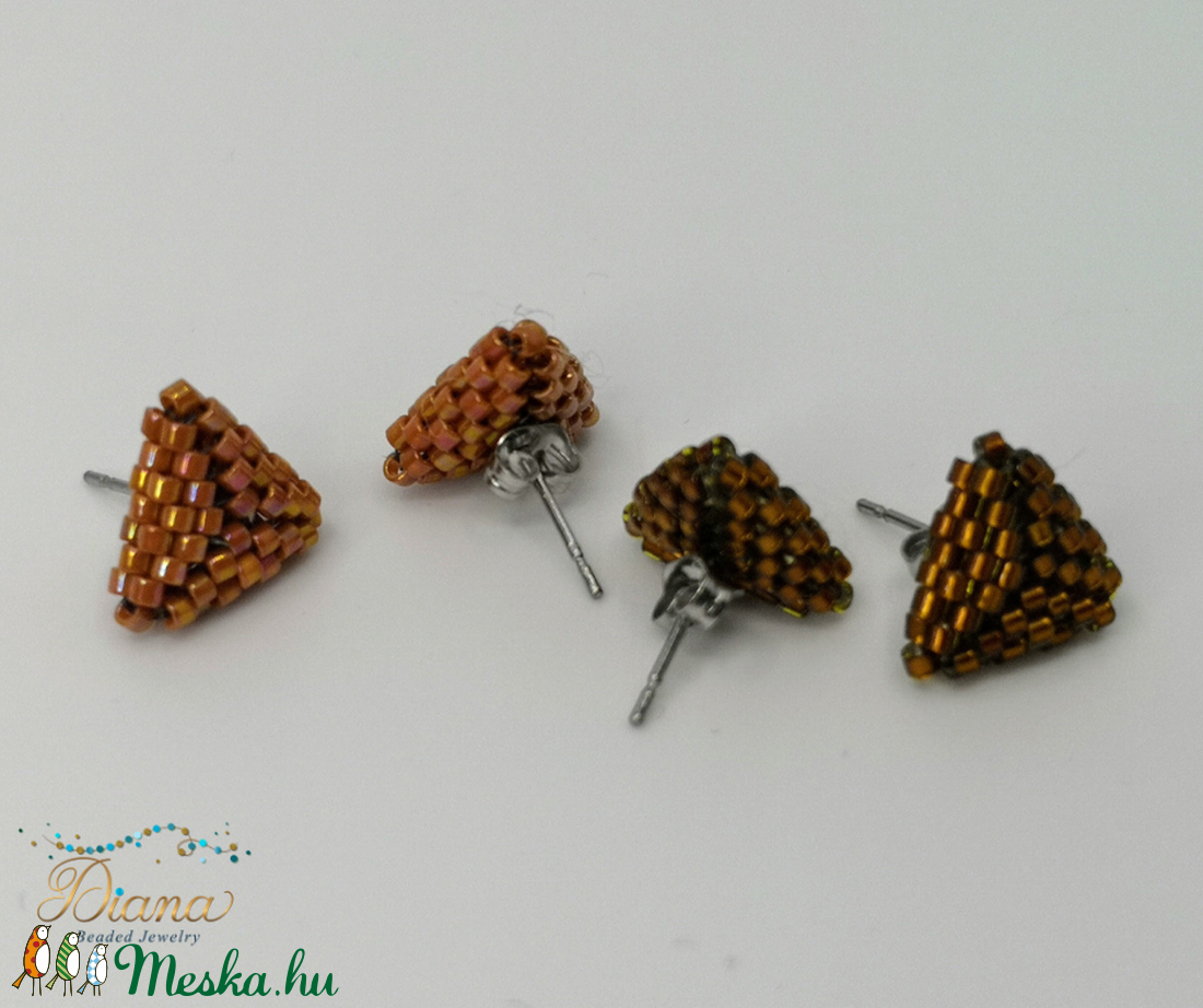 Ear candy fülbevaló szett - Csokoládé és bronz - ékszer - fülbevaló - pötty fülbevaló - Meska.hu Ear candy fülbevaló szett - Csokoládé és bronz - ékszer - fülbevaló - pötty fülbevaló - Meska.hu