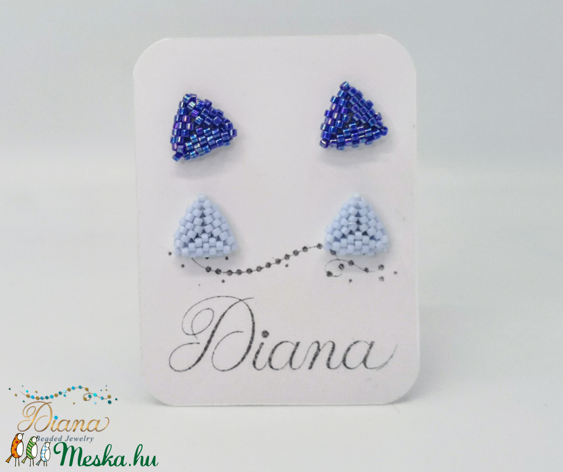 Ear candy fülbevaló szett - Kék - ékszer - fülbevaló - pötty fülbevaló - Meska.hu Ear candy fülbevaló szett - Kék - ékszer - fülbevaló - pötty fülbevaló - Meska.hu