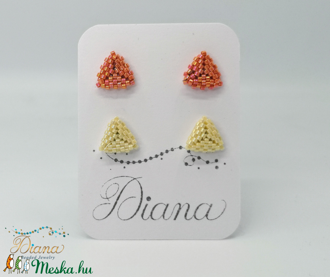 Ear candy fülbevaló szett - Narancs és beige - ékszer - fülbevaló - pötty fülbevaló - Meska.hu Ear candy fülbevaló szett - Narancs és beige - ékszer - fülbevaló - pötty fülbevaló - Meska.hu