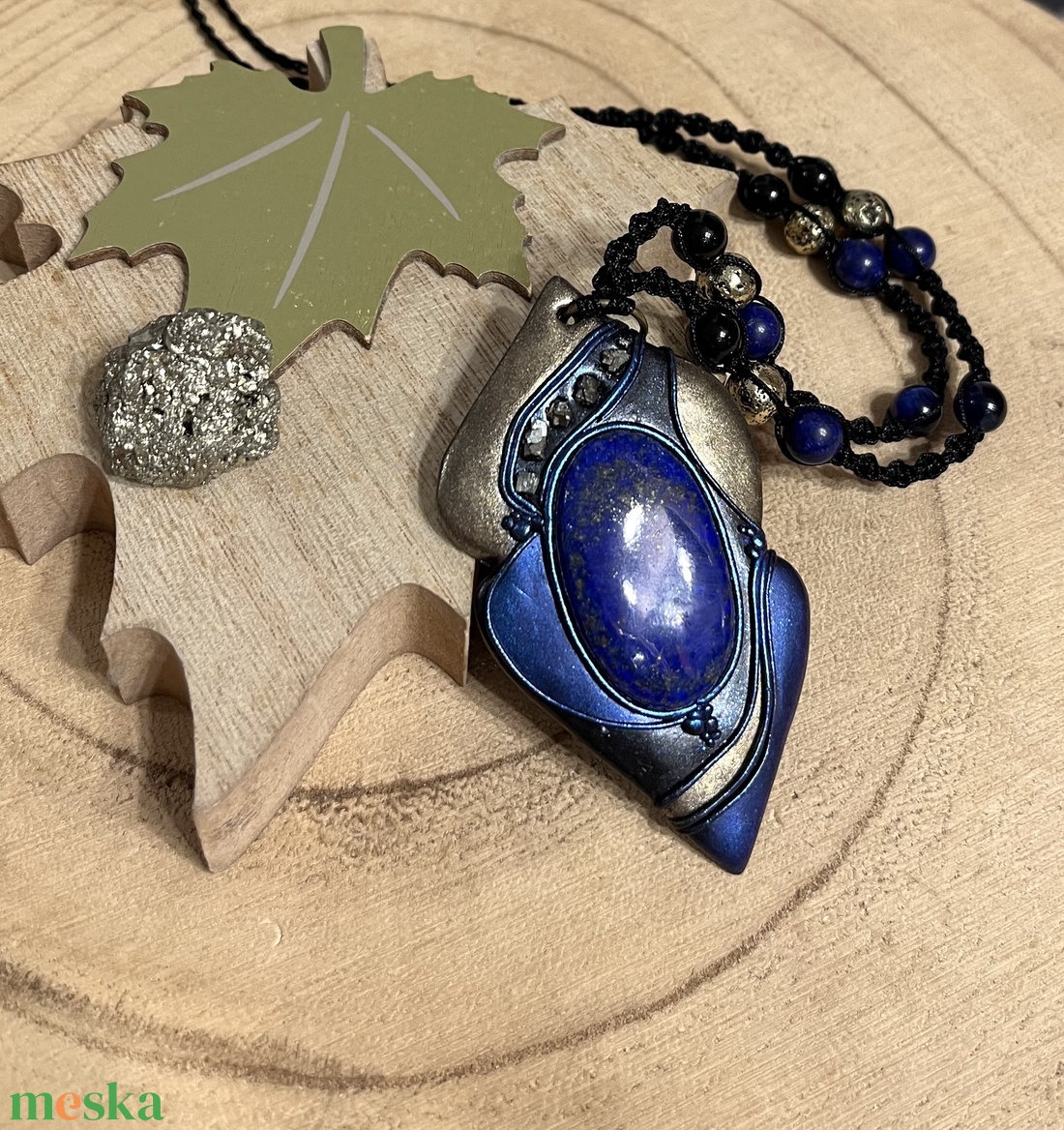 Lápisz lazuli nyaklánc - ékszer - nyaklánc - medálos nyaklánc - Meska.hu