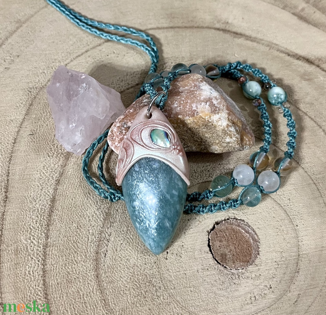 Amazonit nyaklánc - ékszer - nyaklánc - medálos nyaklánc - Meska.hu