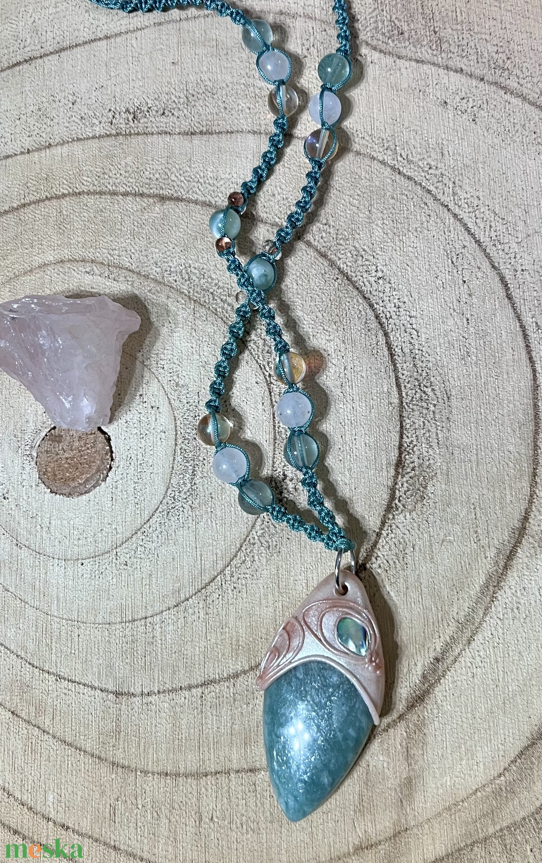 Amazonit nyaklánc - ékszer - nyaklánc - medálos nyaklánc - Meska.hu