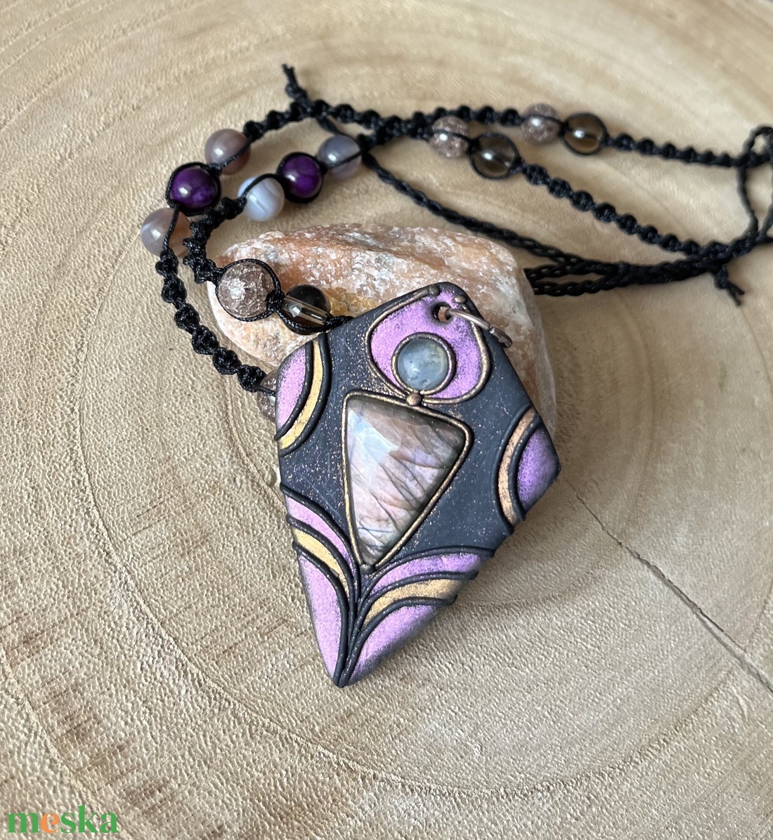 Labradorit talizmán  - ékszer - nyaklánc - medálos nyaklánc - Meska.hu